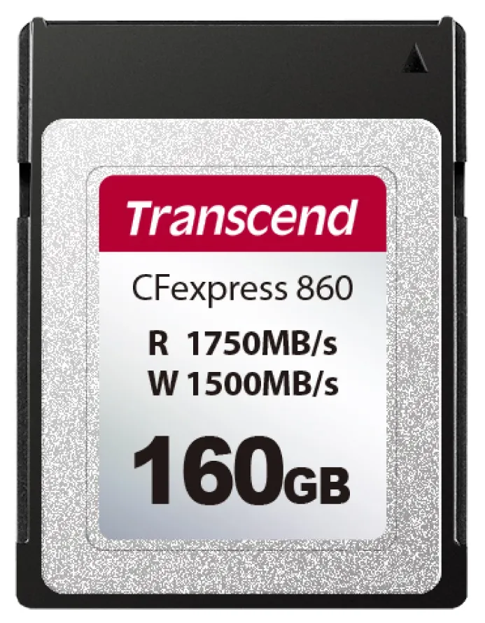 Transcend 160GB CFexpress 860 NVMe PCIe Gen3 x2 (Type B) paměťová karta, 1750MB/