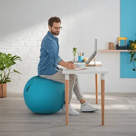 LEITZ Ergonomický sedací míč ERGO Cosy, klidná modrá