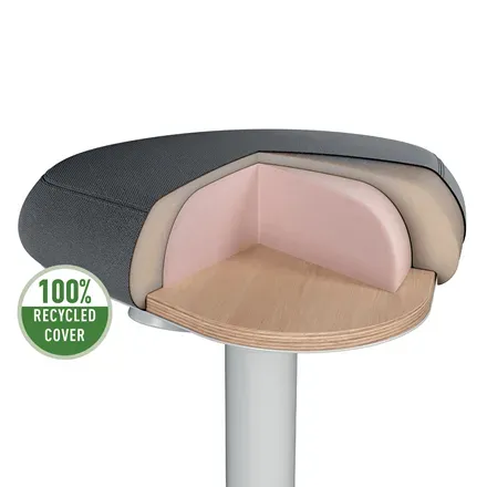 Leitz Ergo ergonomická balanční židle pro sezení, světle šedá