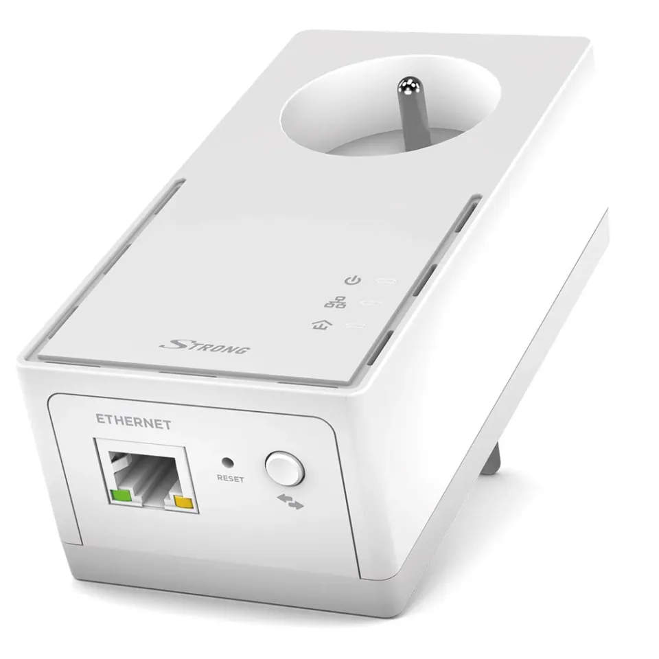 STRONG sada 2 adaptérů Powerline 1000 DUO FR/ 1000 Mbit/s/ 1x LAN/ bílý