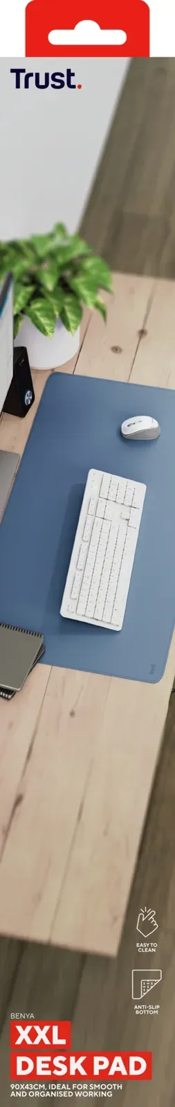 TRUST podložka pod myš XXL Benya, modrá