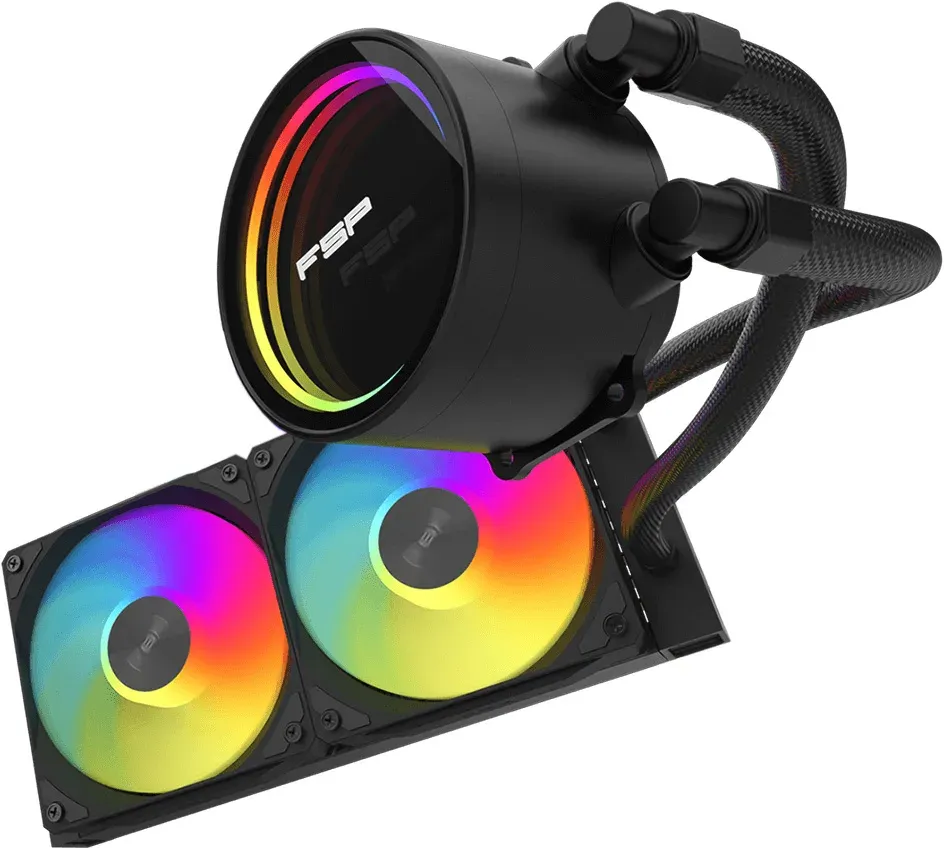 FSP AE24-B 240mm černý – komplexní vodní chlazení CPU s ARGB pro Intel/AMD