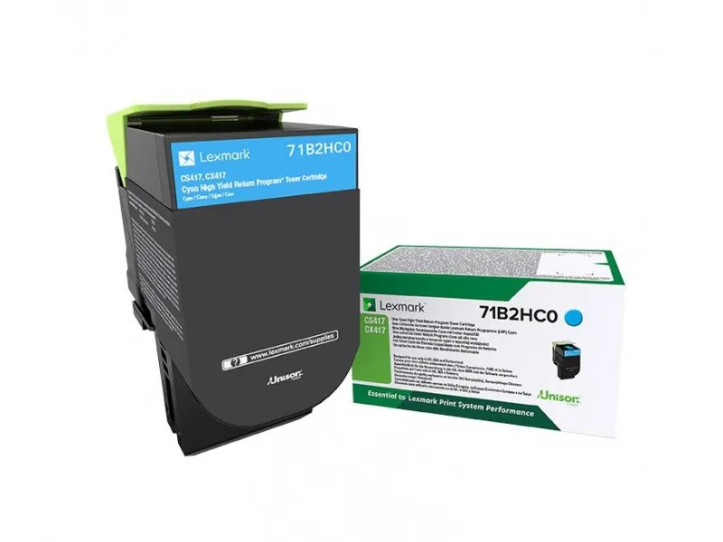 Lexmark CS/CX41/51x Cyan Toner Cartridge High Return - 3 500 stran