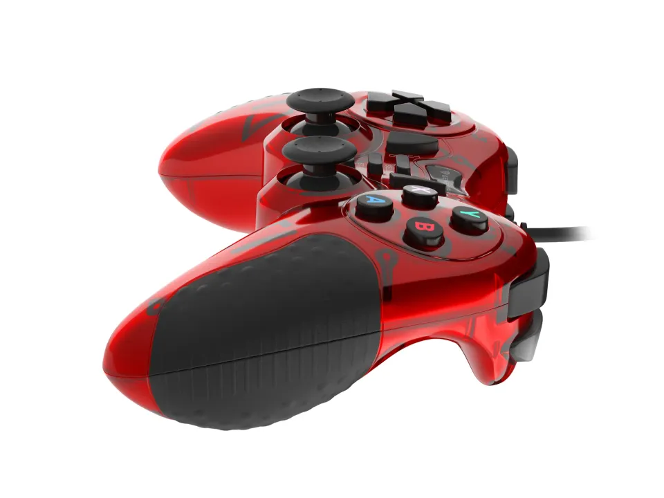 Drátový gamepad Genesis MANGAN 200, pro PC, vibrace, červený
