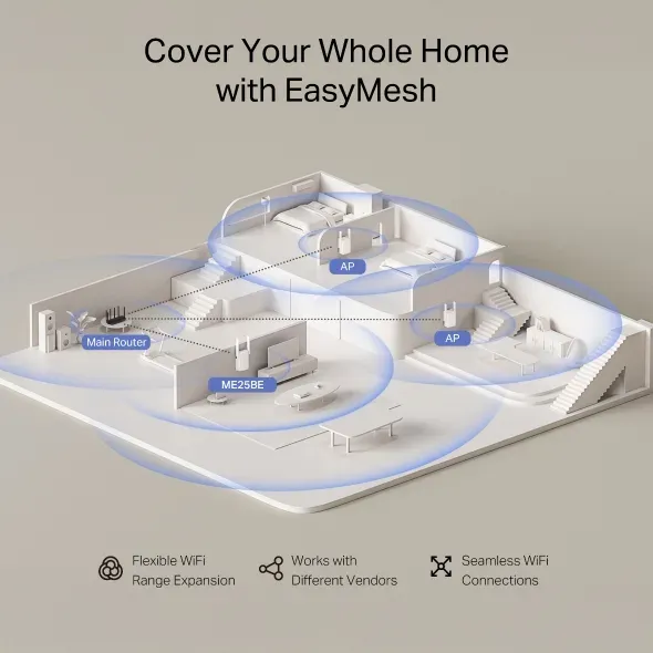 TP-Link Mercusys ME25BE Wi-Fi 7 extender be3600