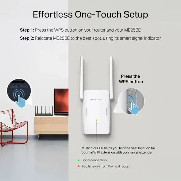 TP-Link Mercusys ME25BE Wi-Fi 7 extender be3600