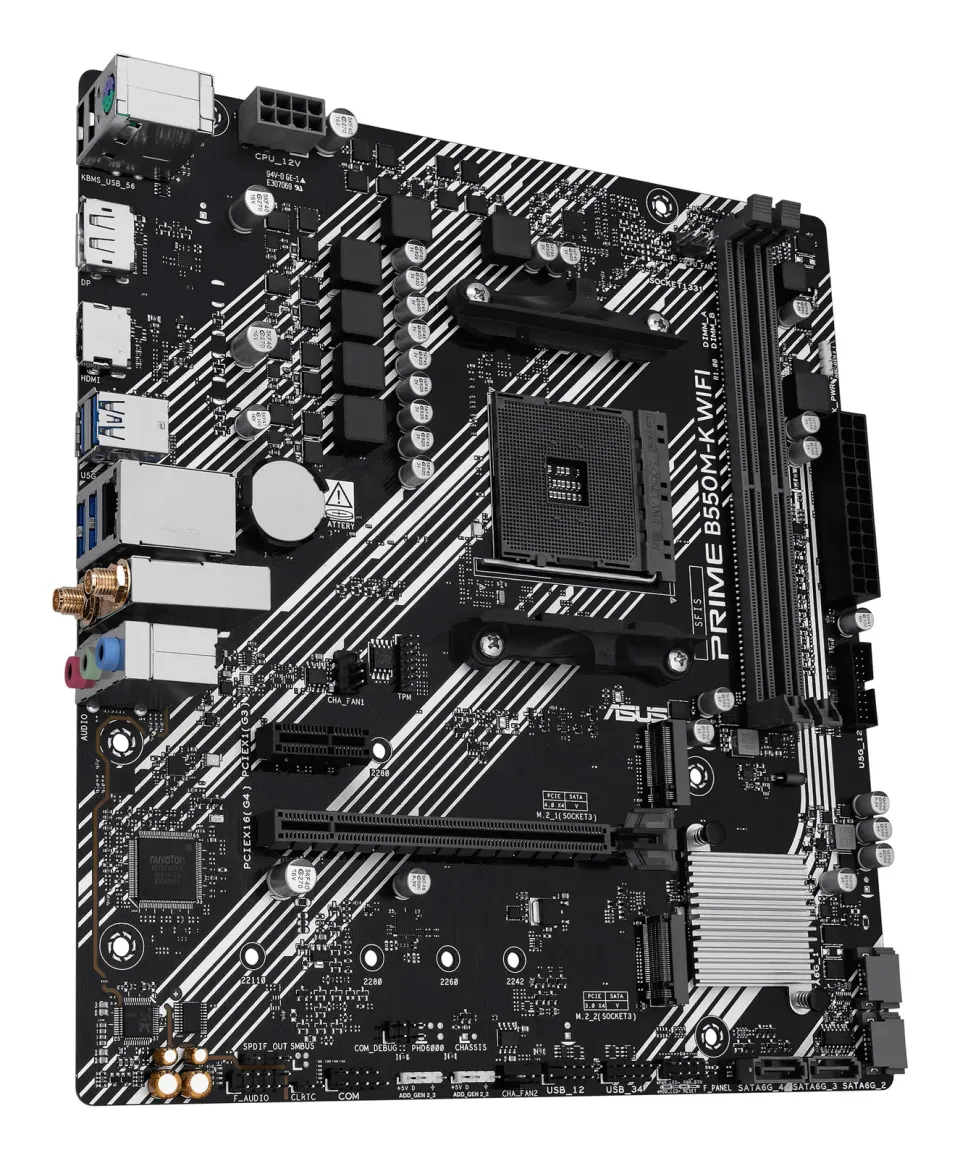 ASUS MB Sc AM4 PRIME B550M-K WIFI, AMD B550, 2xDDR4, 2xDDR4, 1xHDMI, 1xDP, mATX