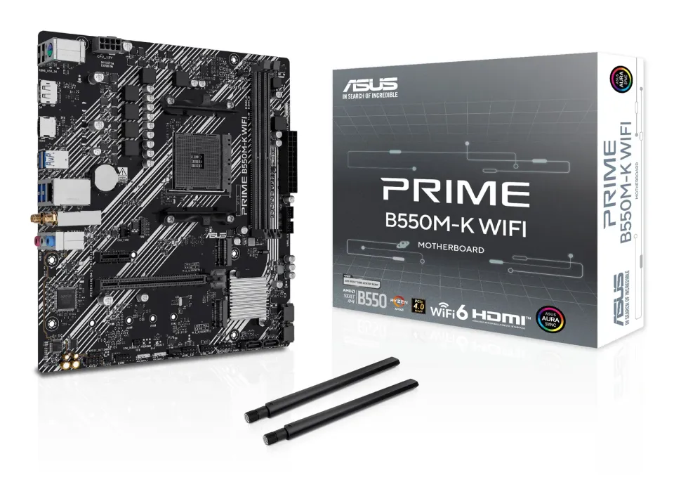 ASUS MB Sc AM4 PRIME B550M-K WIFI, AMD B550, 2xDDR4, 2xDDR4, 1xHDMI, 1xDP, mATX
