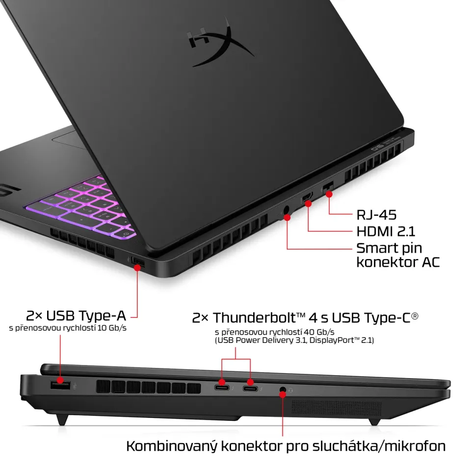 NTB HyperX OMEN MAX 16-ak1002nc, Ryzen AI 9-HX475, 16" 2560x1600 240Hz, 32GB DDR5, SSD 2TB, RTX 5080, Win 11, 2Y Onsite