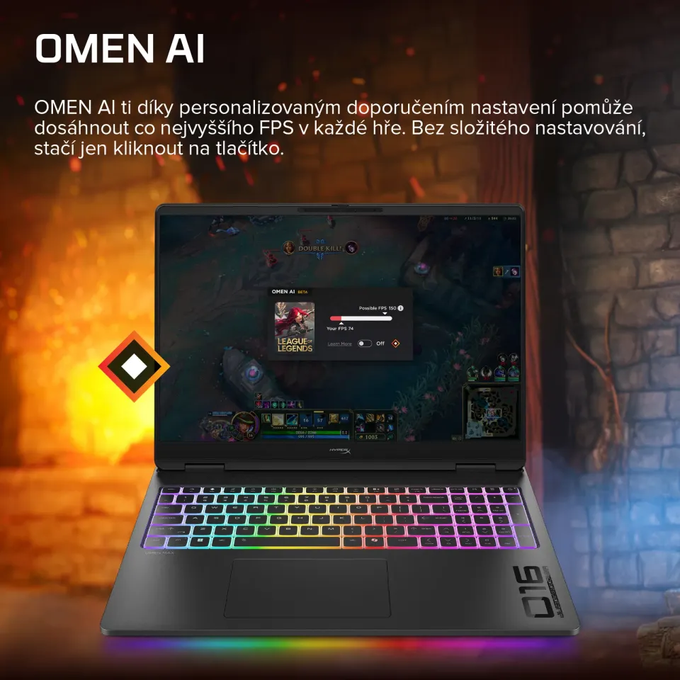 NTB HyperX OMEN MAX 16-ak1002nc, Ryzen AI 9-HX475, 16" 2560x1600 240Hz, 32GB DDR5, SSD 2TB, RTX 5080, Win 11, 2Y Onsite