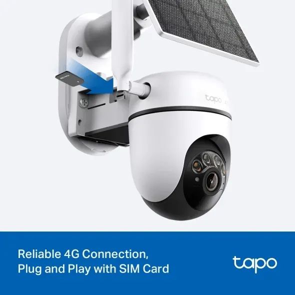TP-LINK Tapo C615G KIT Sada bezpečnostní otočné 4G LTE kamery se solárním panelem