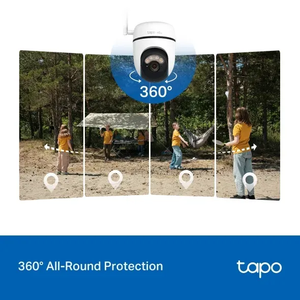 TP-LINK Tapo C615G KIT Sada bezpečnostní otočné 4G LTE kamery se solárním panelem