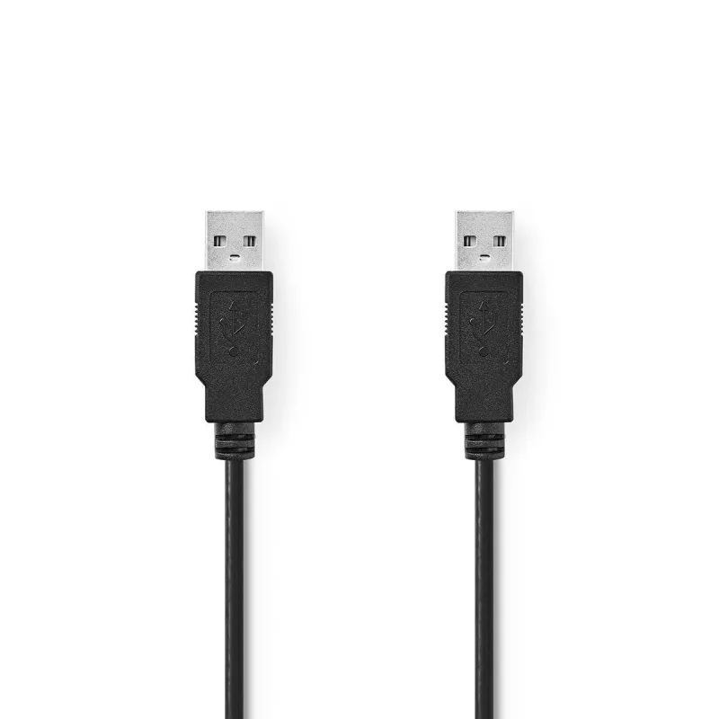 Nedis CCGB60000BK20 - USB 2.0 kabel | A Zástrčka - A Zástrčka | 2 m | Černá barv