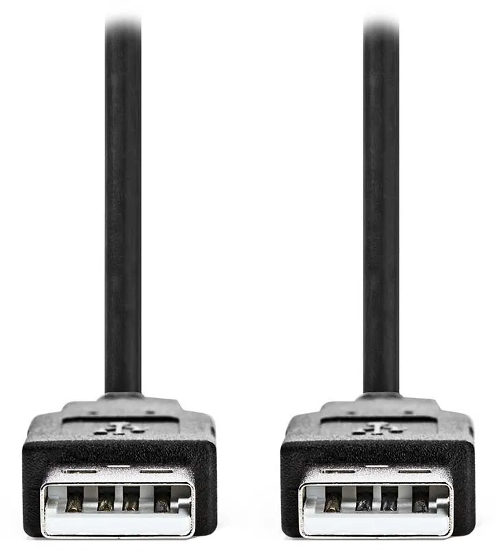 NEDIS kabel USB 2.0/ zástrčka USB-A - zástrčka USB-A/ černý/ bulk/ 5m