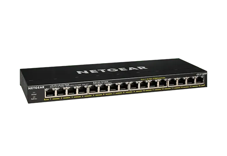 Netgear 16PT GE UNMANAGED SWCH W/POE/POE+
