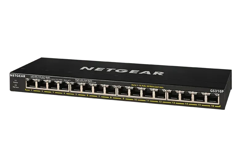Netgear 16PT GE UNMANAGED SWCH W/POE/POE+
