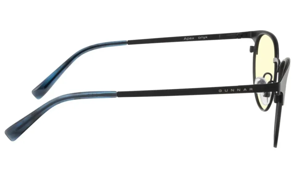 GUNNAR kancelářske/herní brýle APEX ONYX/NAVY * jantárová skla * BLF 65 * GUNNAR focus