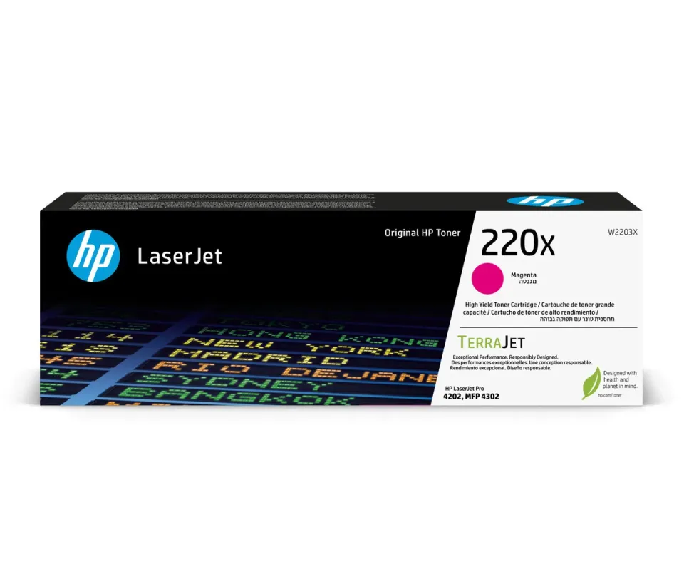 HP W2203X originální toner purpurový č.220X velký cca 5500 str. (magenta, pro HP CLJ Pro 4202, 4302)