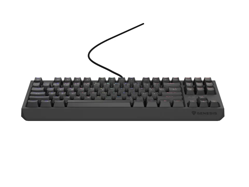 Herní klávesnice Genesis THOR 230/TKL/RGB/Outemu Red/Drátové USB-A/CZ-SK layout/Černá