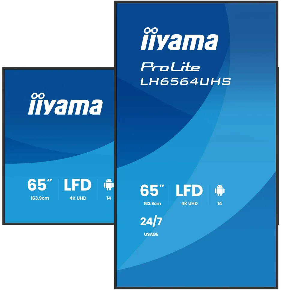 65" iiyama LH6564UHS-B1AG:VA, 4K UHD,Android,24/7