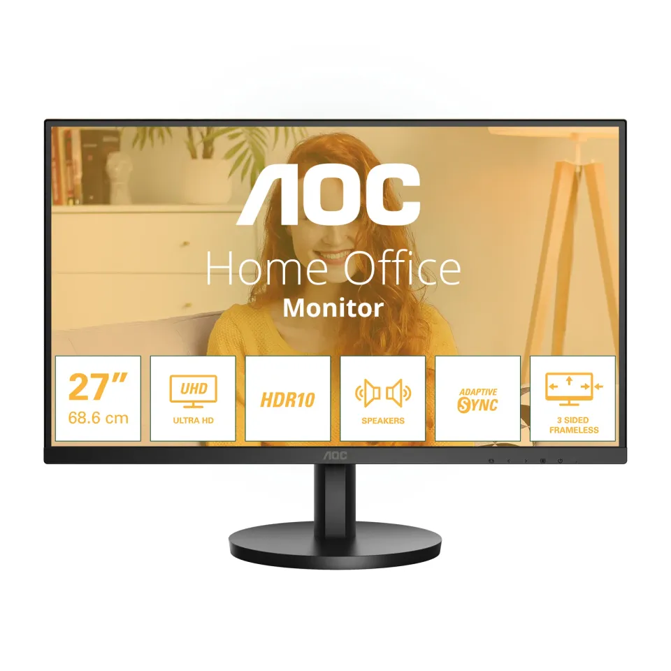 AOC LCD U27B3A 27" IPS 4K/3840x2160@60Hz/4ms/350cd/2xHDMI/DP/Repro/VESA