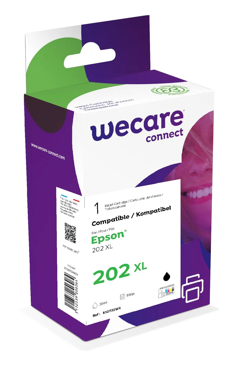 WECARE ARMOR ink kompatibilní s EPSON C13T02G140,černá/black (K12722W4)