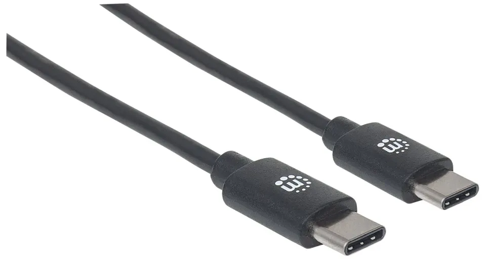 MANHATTAN kabel Hi-Speed USB-C, Type-C Male to Type-C Male, 2m, černý