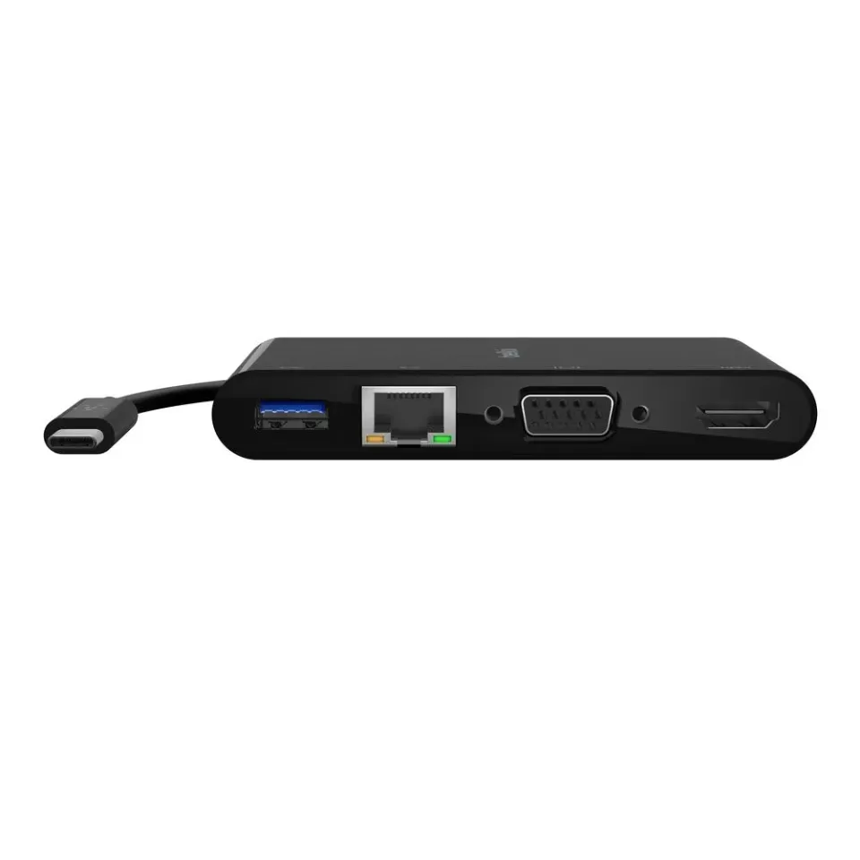 Belkin USB-C multimediální adaptér na HDMI, VGA, RJ45, USB-A 3.0 , až 100W napáj