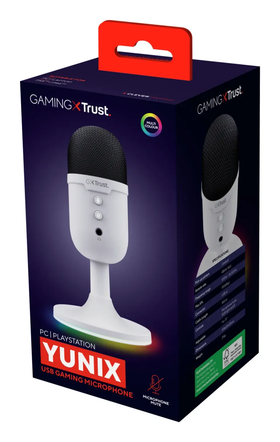 TRUST mikrofon GXT234W YUNIX USB MICROPHONE WHITE