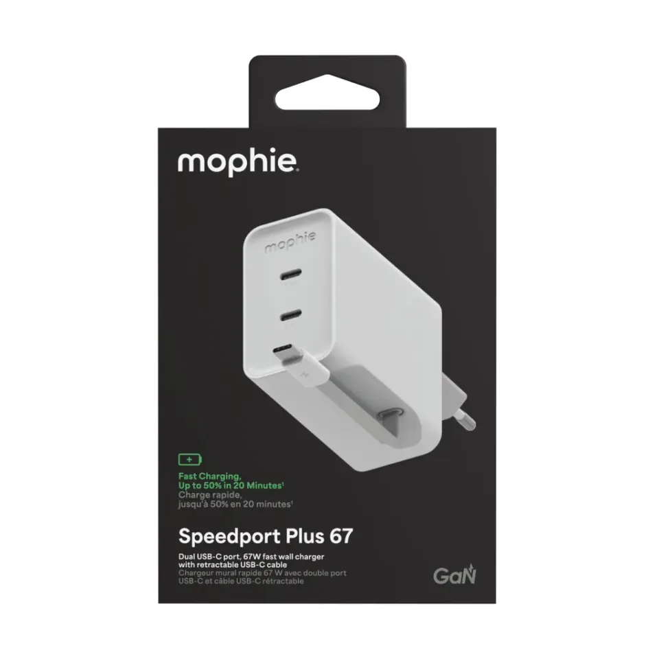 GaN USB-C Dual 67W White