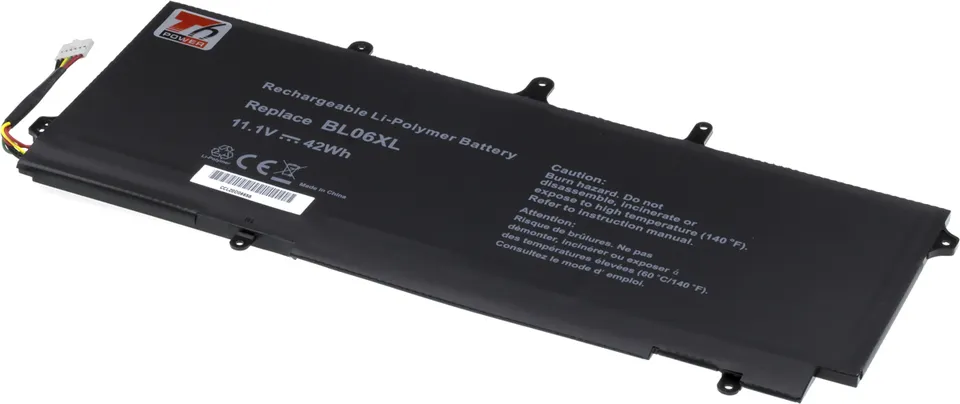 Baterie T6 Power pro HP EliteBook Folio 1040 G1, 1040 G2, 3800mAh, 42Wh, 6cell, Li-pol