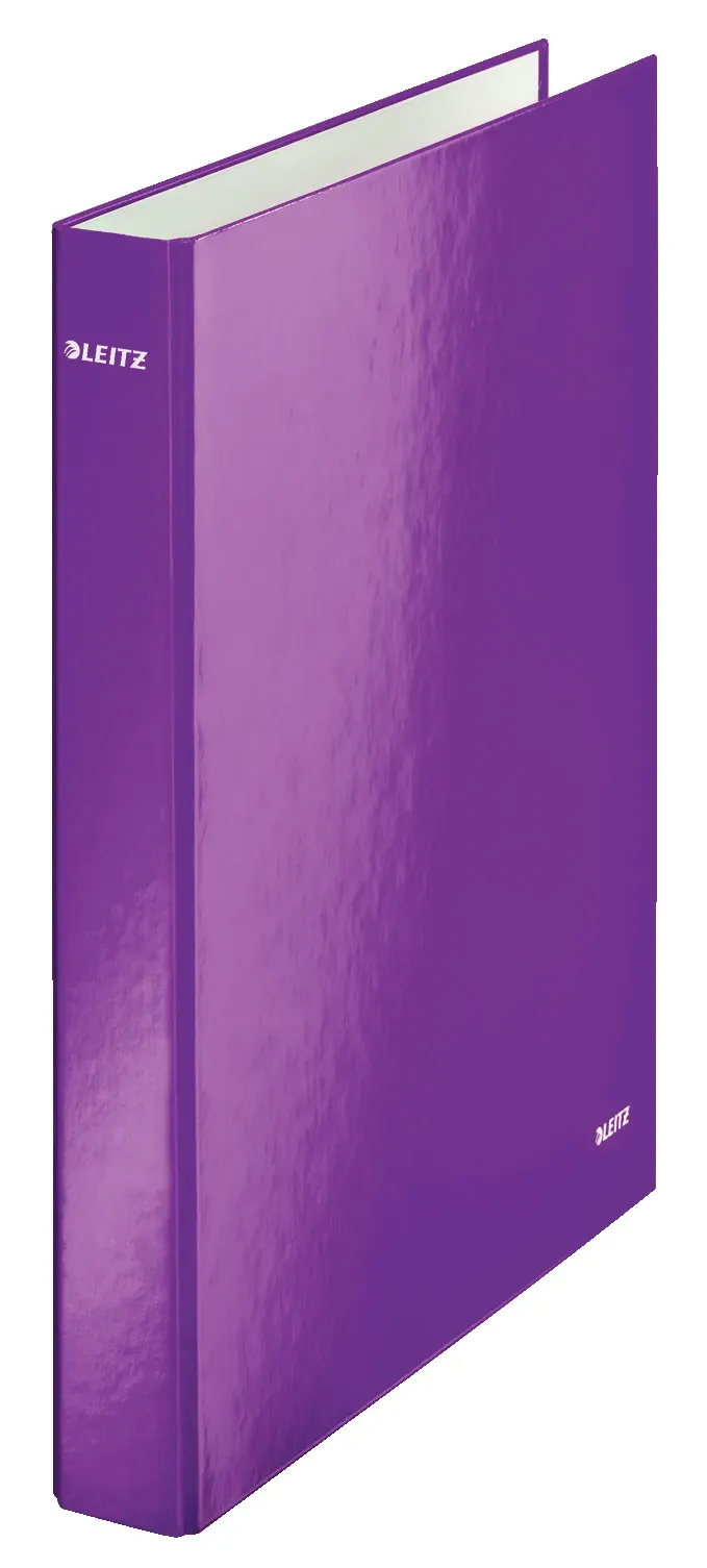 LEITZ Kroužkový pořadač WOW, A4+, 2DR/25mm, purpurová