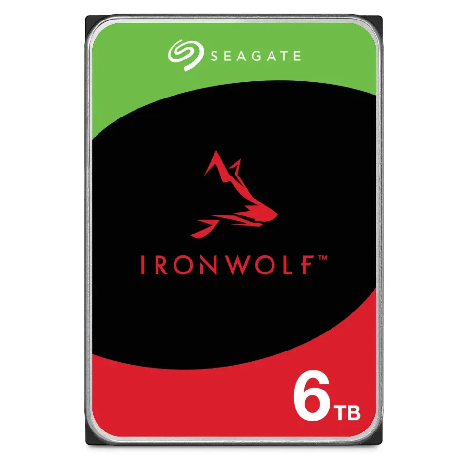 SEAGATE ST6000VN006 hdd IronWolf 6TB CMR 5400rpm 256MB NAS HDD 24x7 1-8bay 202MB/s 3.5 RAID SATA3-6Gbps