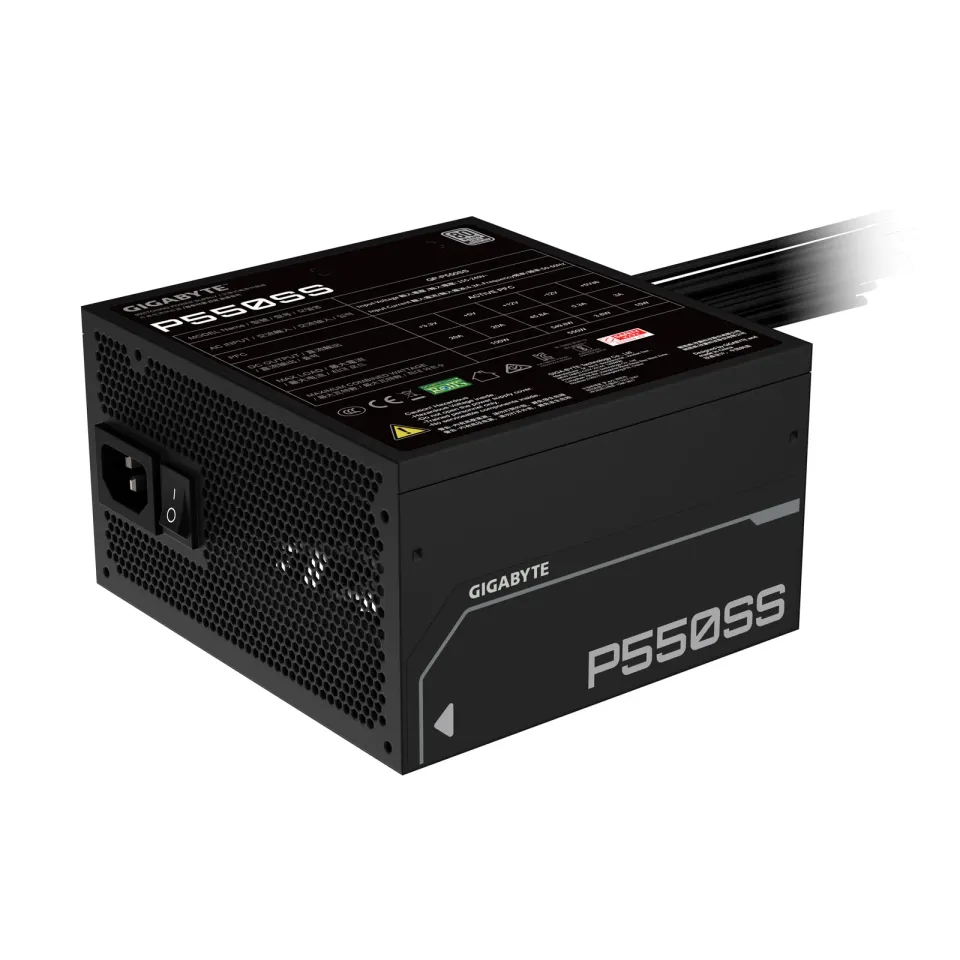 GIGABYTE zdroj P650SS, 650W, 80+ Silver, 120mm, ATX 3.0, černá