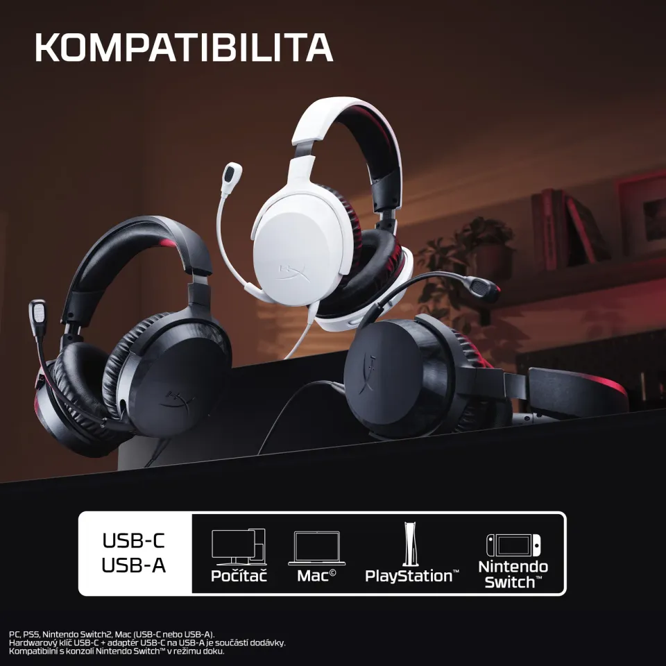 Cloud Stinger 3 – Wired Gaming Headset White
