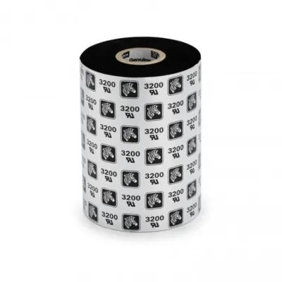 Zebra Wax Ribbon, 110mmx74m, 2300; Standard, 12mm core,
