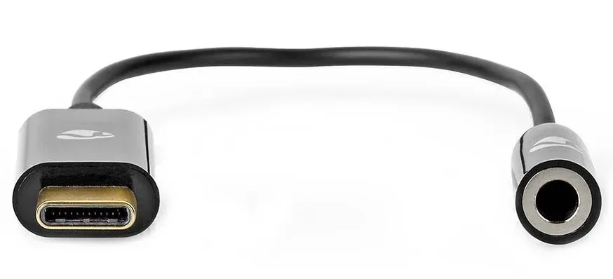 Nedis CCBW65950BK015 - USB-C Adaptér | USB-C Zástrčka – 3,5 mm Zásuvka | 0,15 m