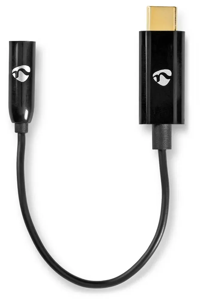 Nedis CCBW65950BK015 - USB-C Adaptér | USB-C Zástrčka – 3,5 mm Zásuvka | 0,15 m