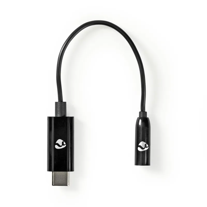 Nedis CCBW65950BK015 - USB-C Adaptér | USB-C Zástrčka – 3,5 mm Zásuvka | 0,15 m