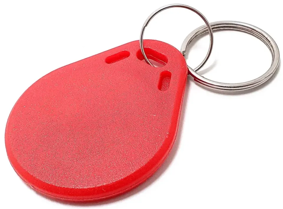 XtendLan Identifikační klíčenka k dveřním stanicím, RFID 125kHz - s číslem - red