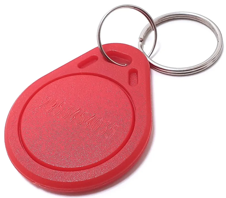 XtendLan Identifikační klíčenka k dveřním stanicím, RFID 125kHz - s číslem - red