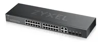 Zyxel GS1920-24V2 28-port Gigabit WebManaged Switch, 24x gigabit RJ45, 4x gigabit RJ45/SFP, fanless
