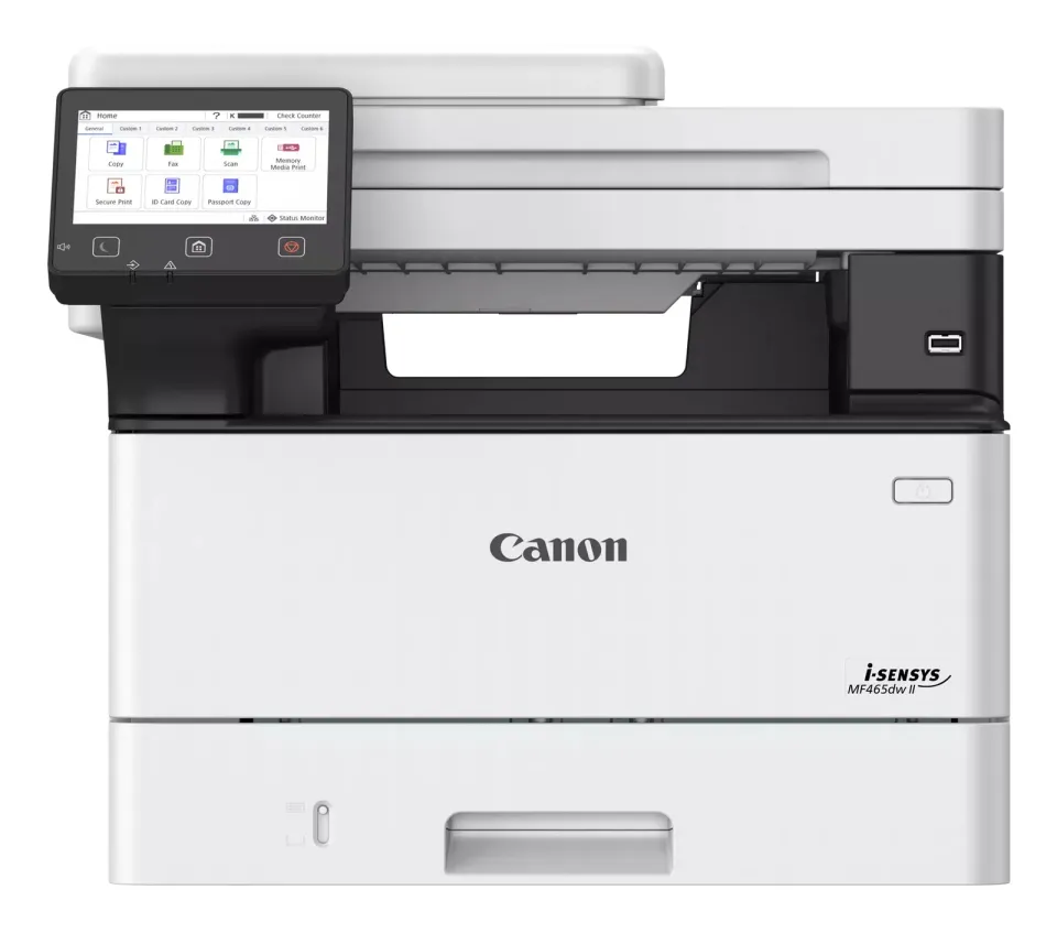 Canon i-SENSYS MF465dw II – A4 mono laser multifunction 4-in-1 with fax, 40 ppm, duplex, duplex document feeder, Wi-Fi