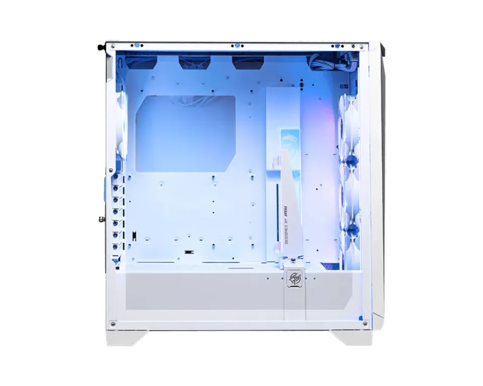 MSI skříň MPG GUNGNIR 300R AIRFLOW WHITE/ bez zdroje/ bílý/ levé temperované sklo/ 4x 120 mm A-RGB fan/ 1x USB-C/ 2x USB