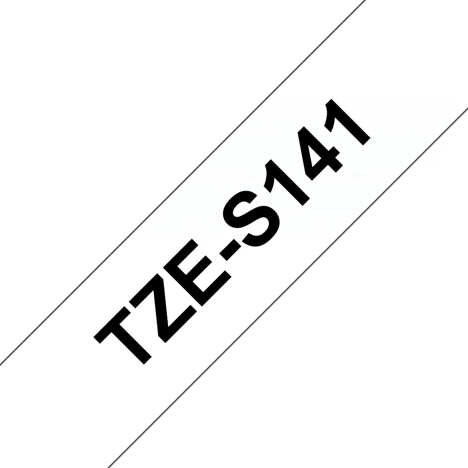 Brother - TZe-S141 průsvitná / černá (18mm,lamin.,extrémně adh.)