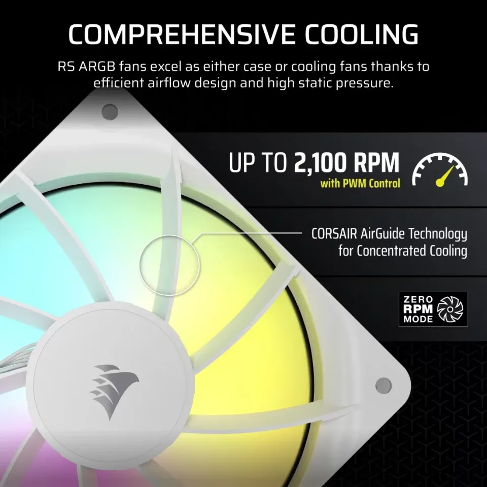 CORSAIR ventilátor RS120 ARGB, 120mm, W