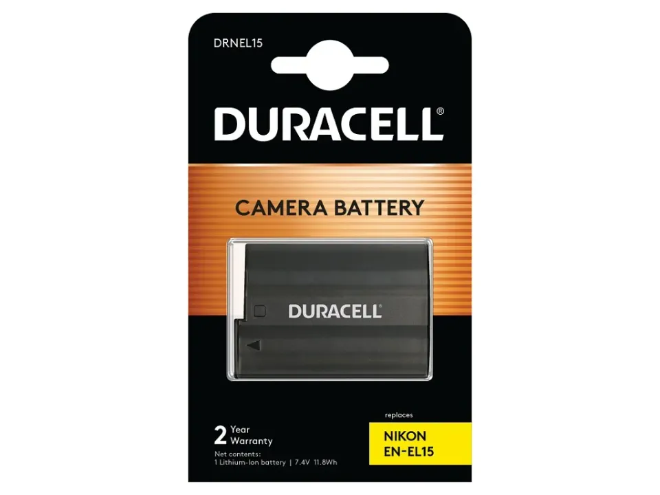 DURACELL Baterie - DRNEL15 pro Nikon EN-EL15, černá, 1400 mAh, 7.4 V