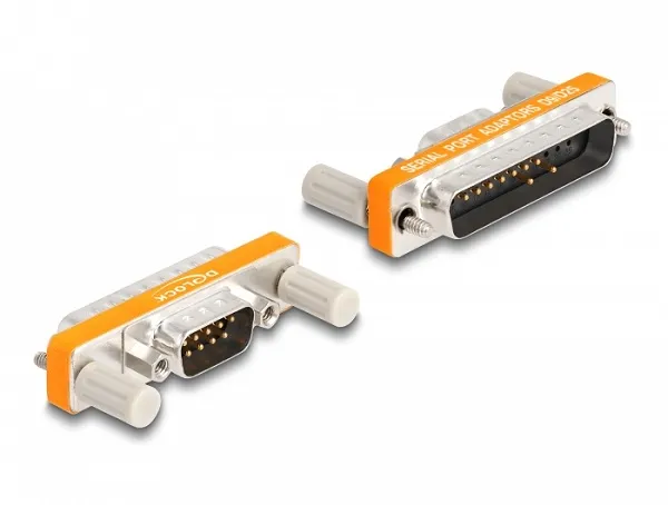 Delock Adaptér z 9 pinového zástrčkového konektoru D-Sub s maticemi na 25 pinový (66980)