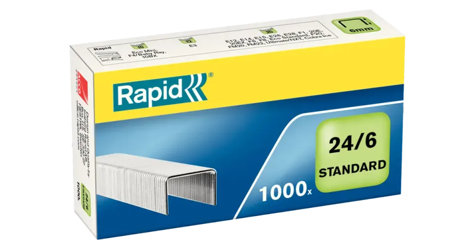 Rapid drátky Standard 24/6, 1000 ks