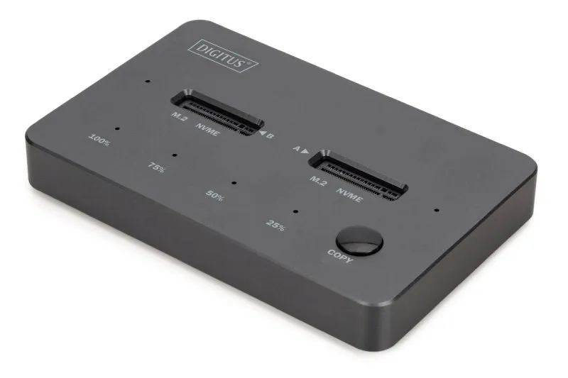 DIGITUS Klonovací stanice a externí box pro NVMe M.2 SSD USB 3.1 Gen2 Type-C